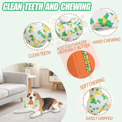 Dog Toy, Biodegradable Two Kinds of Chewing Intensity Camouflage Color Dog Toy, Dog Toys for Medium Dogs in Kuwait