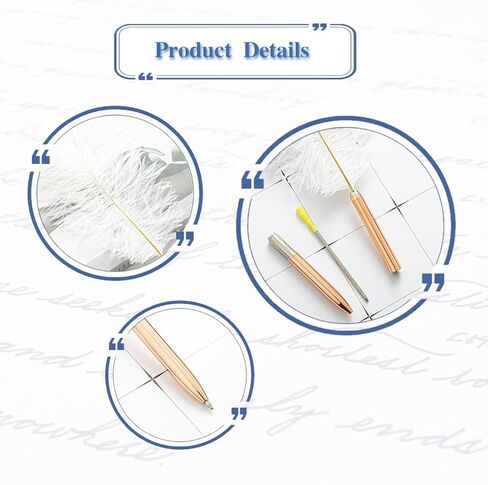 Feather Pen, Black Ink Ballpoint Pen, Wedding Signing Pen for Guest Signature, Wedding Bridal Party Favors, Office Business Gift Pens, Office Writing (White, 2 Pcs) in Saudi Arabia