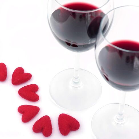 Glaciart One White Felted Hearts - 1.5" (10 Pcs) - Needle Felting - Needle Felting & Essential Oils Ready - Handmade in Nepal Using 100% Natural New Zealand Wool, for Art Projects & Valentines Decor in Kuwait