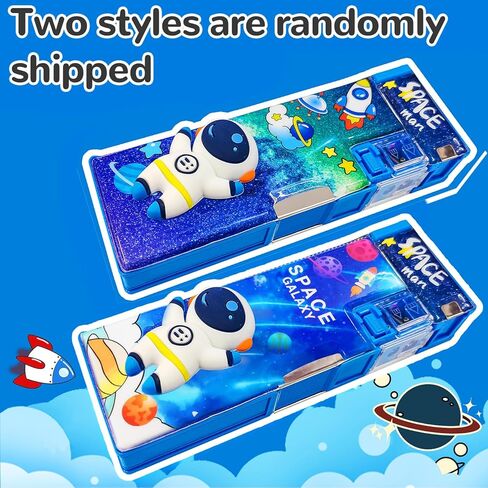 مجموعة قلم رصاص متعددة الوظائف للبنات والفتيان ، قرطاسية منظمات اللوازم المدرسية مع قلم رصاص 5 مساءً ، وشربى ، وممحاة وملصقات لطيفة ، وهدايا رائعة للأطفال (حمراء أسود) in Kuwait