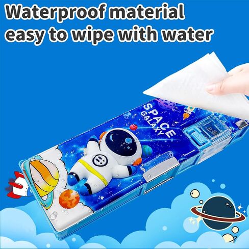 مجموعة قلم رصاص متعددة الوظائف للبنات والفتيان ، قرطاسية منظمات اللوازم المدرسية مع قلم رصاص 5 مساءً ، وشربى ، وممحاة وملصقات لطيفة ، وهدايا رائعة للأطفال (حمراء أسود) in Kuwait