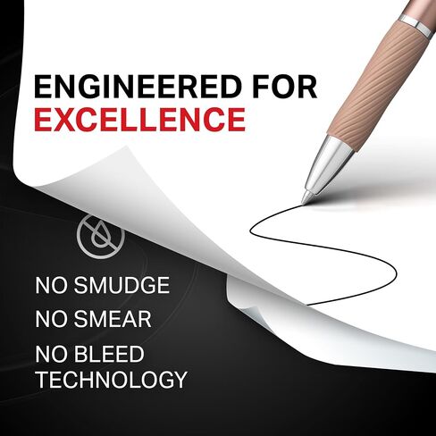 Sharpie S-Gel, Gel Pens, Sleek Metal Barrel, Champagne, Medium Point (0.7mm), Black Ink, 4 Count in Saudi Arabia