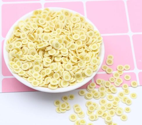 200g Tiny Fruit Slices Charms Cute Set for Resin Polymer Clay Slime Making 3D Fimo Fruits Sticker Bulk for DIY Crafts Nail Art Lip Gloss Supplies Cellphone Decoration Accessories (Banana) in Kuwait