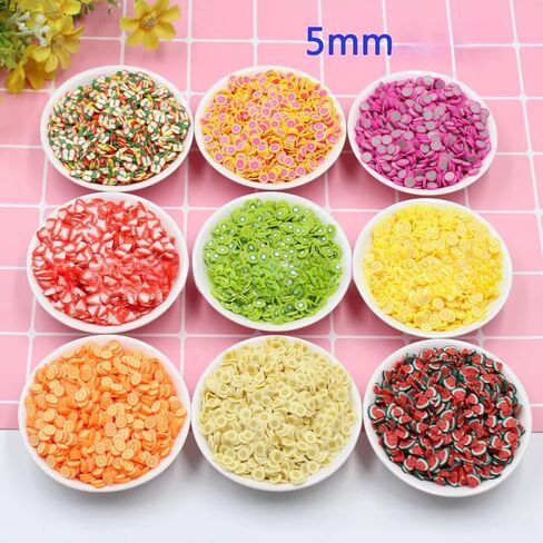 200g Tiny Fruit Slices Charms Cute Set for Resin Polymer Clay Slime Making 3D Fimo Fruits Sticker Bulk for DIY Crafts Nail Art Lip Gloss Supplies Cellphone Decoration Accessories (Banana) in Kuwait