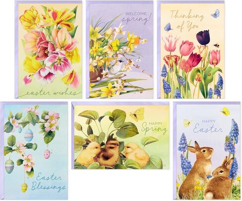 Hallmark Vintage Easter Cards Shortment ، Marjorlein Bastin (36 بطاقة زنبركية مع الأظرف) in Saudi Arabia