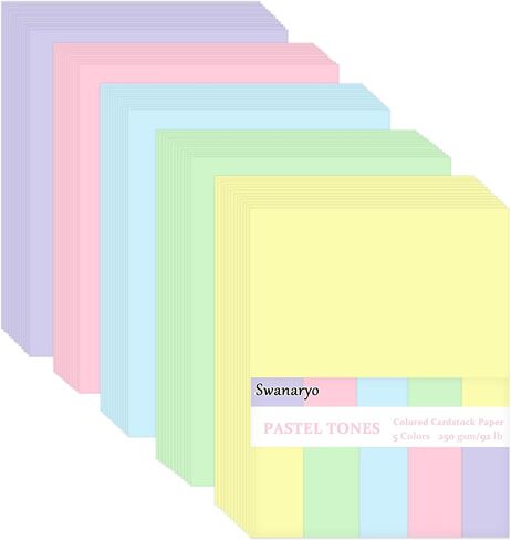 100 Sheets Patriotic Colored Cardstock 8.5 x 11, American Red White Blue Color Card Stock Paper 92lb/250gsm for 4th of July, Labor Day Greetings & Invitations, Arts & Crafts in Kuwait