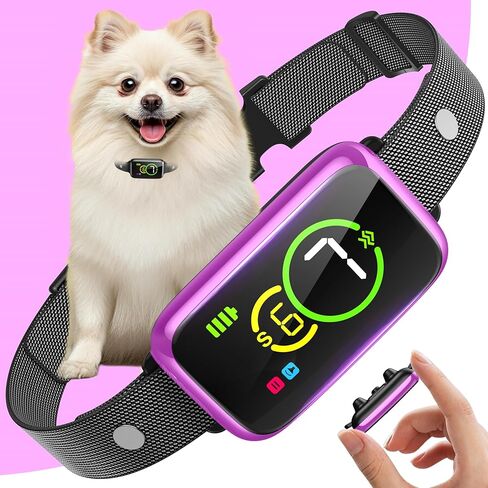 طوق اللحاء ، طوق اللحاء للكلب الكبير المتوسط ​​الصغير ، ذكي قابلة لإعادة الشحن الياقات النباح للكلاب ، طوق اللحاء الأوتوماتيكي مع اهتزاز صافرة فعالة 7 حساسيات قابلة للتعديل in Kuwait