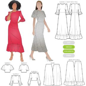 Style Arc Sewing Pattern - Queenie Woven Dress (Sizes 10-22)