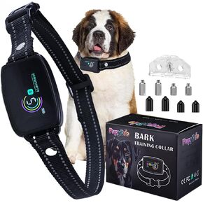 Bark Collar, Dog Bark Collar Rechargeable Anti Bark Training Collar with 8 Adjustable Ultrasonic Beep Vibration Modes & Sensitivity, Smart Barking Collar for Small Medium Large Dogs