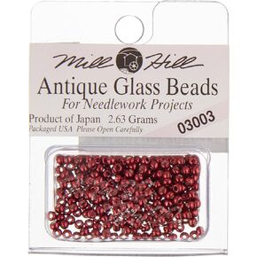 Mill Hill Antique Glass Seed Beads 2.63 Grams/Pkg-Antique Cranberry