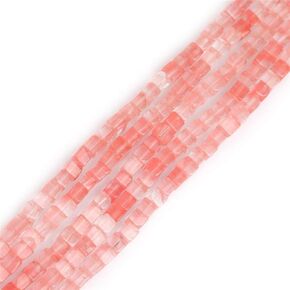 GEM-Inside Genuine 4mm Square Black Hematite Non-Magnetic Gemstone Loose Beads Beads for Jewelry Making 15 Inches