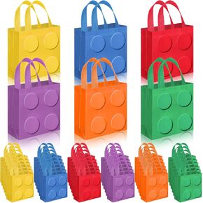 Sweetude 40 Pcs Dinosaur Gift Party Favor Bags with Handle, Dino Non Woven Goodie Bags Dinosaur Birthday Favor for Boys Girls Birthday Baby Shower Supplies