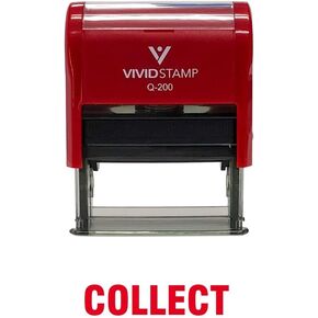 Collect Self Inking Rubber Stamp (Red Ink) - Medium