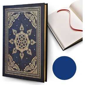 Earth Moon Magick Mystic Muse Hardcover Journal - Gold Foil, Unlined Yellow Art Paper (130 gsm, 200 Pages) - Purple Color Cover