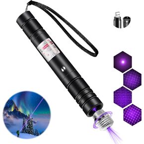 Laser Pointer High Power, Purple Laser Pointer Indicator Light, Long Range Lazer Pointer for Hiking, USB Charge-Purple
