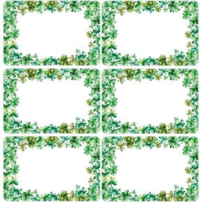 180 PCS St. Patrick's Day Name Stickers, Shamrock Clover Name Tags Stickers Gift Tags Labels for St. Patrick's Day Irish Holiday Presents Clothes Classroom Organizing Jar, 2x3 Inch