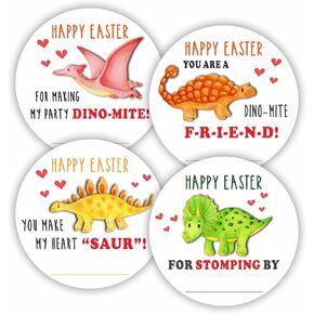 Happy Easter Stickers(40Pcs), 2 Inches Big Stickers for Kids and Adults, Bunny Ears Self-Adhesive Round Label for Goodie Bags, Gift Box, Cards, Party Supplies for Easter Decoration-A05 in Kuwait