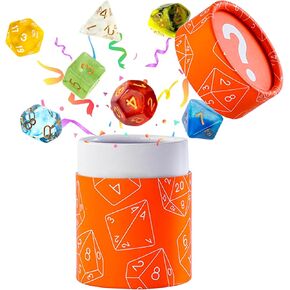 Mystery Dice,Set of 7 Random Polyhedral DND Dice,Suitable for Role Playing Table Games - Orange