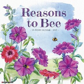 Willow Creek Press Reasons to Bee Monthly 2025 Wall Calendar (12" x 12")
