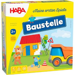 HABA My Very First Games Building Site, A Cooperative Learning Kids Game, Toddler Learning Activities & Games for 2+ Year Olds with Included Toy Truck