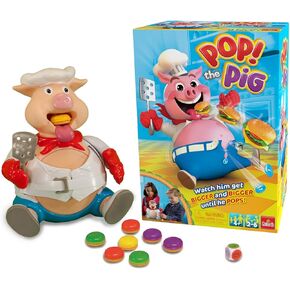 Goliath Pop The Pig (Bigger & Better) w/Greedy Granny Old Maid Card Game, Multi Color