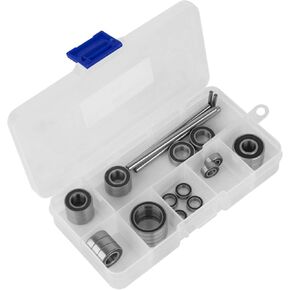 Steel Bearing Kit & Bearing Screw Kit Upgrades Part for 1/8 Kraton/Outcast/Typhon/Notorious/Talion/Senton 6s BLX,1/7 Fireteam/Mojave 6S BLX,RC Bearing Kit Rubber Seals Hops Up,Navy Blue