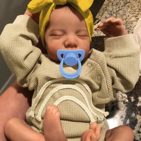 Reborn Baby Dolls - 18 Inch Lifelike Sleeping Boy Doll Vinyl Full Body Newborn Baby Dolls for Kids Age 3+