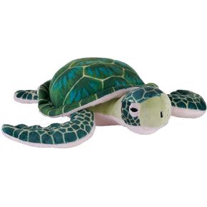 Wild Republic Cuddlekins Eco Mini Green Sea Turtle, Stuffed Animal, 8 Inches, Plush Toy, Fill is Spun Recycled Water Bottles, Eco Friendly
