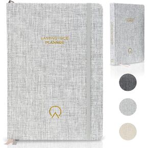 Undated 52-Week Planner with Habit Tracker – 2024-2025 Goal & Productivity Planner (6" x 9"), Start on Monday, Daily Priorities, Weekly Reflections, and Annual Goal Setting for Time Management & Organization (Ivory)