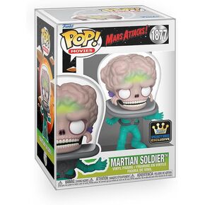 Movies: Mars Attack - Martian Soldier Specialty Series Limited Edition Exclusive Vinyl Figure Collectibles Bundle with Compatible Funko Pop Box Protector