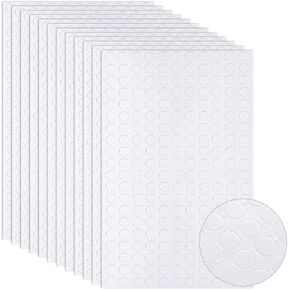 Outus 2400 Pieces Foam Dots Dual-Adhesive 3D Foam Tapes Pop Dots Adhesive Mount for Craft DIY Art or Office Supplies, 12 Sheets, Round(0.31 Inch)