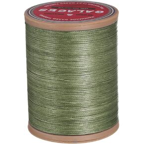 uxcell Flat Leather Sewing Waxed Thread, 190m / 208 Yards Polyester Wax String, 100D Wax Stitching Cord for Leather Crafts, Bookbinding, Bracelets Braided, Burgundy