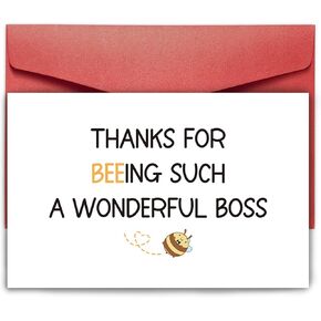 SuperShunhu Funny Thank You Card for Friends Family, Boss’s Day Card for Boss Manager, Lovely Appreciation Card for Teacher Mentor