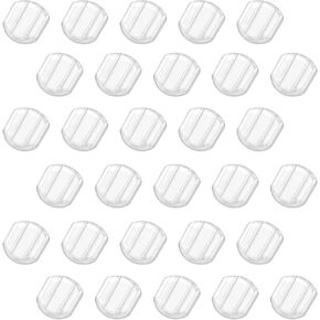 30 Pcs Earring Cushions Pads, Clear Clip-on Earring Backs Rubber Earring Backs Soft Clear Silicone Earring Backs Silicone Comfort Earring Cushions Clip on Earring Converter Kit