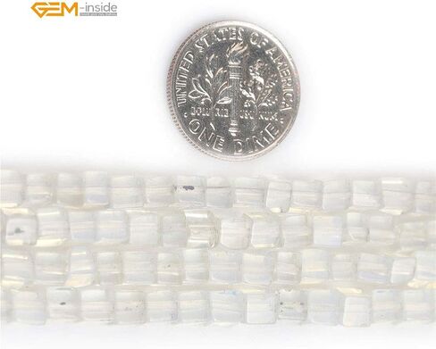 GEM-Inside Genuine 4mm Square Black Hematite Non-Magnetic Gemstone Loose Beads Beads for Jewelry Making 15 Inches in Kuwait