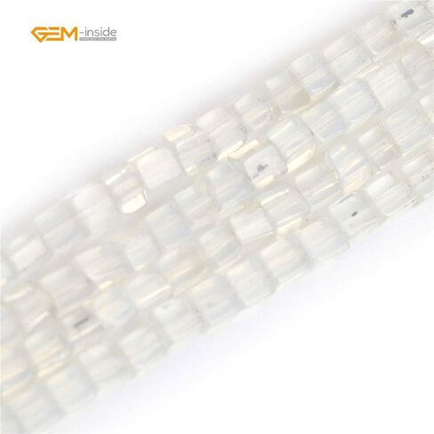 GEM-Inside Genuine 4mm Square Black Hematite Non-Magnetic Gemstone Loose Beads Beads for Jewelry Making 15 Inches in Kuwait
