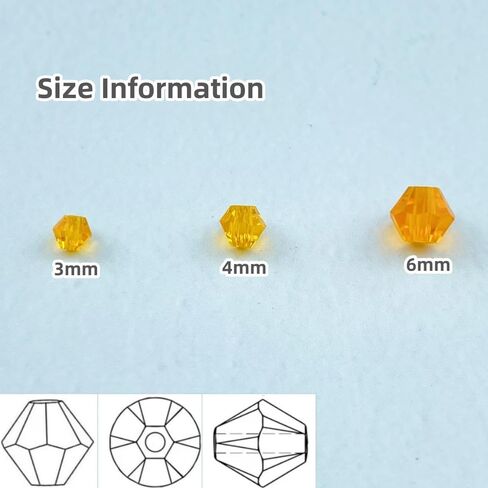 600pcs Bicone Crystal Beads 3mm Crystal Glass Beads bice biconed bicone beads for netclace bracelet arrings diy jewelry make making supplies (شفاف ab) in Saudi Arabia