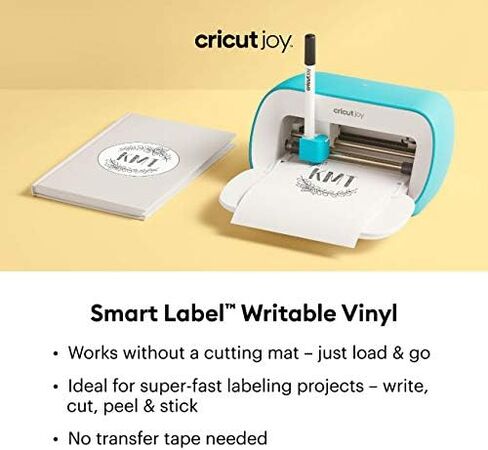 Cricut Joy Smart Label Vinyl - Roll Decal Roll - 5.5 "× 48" - Make Diy Making for Home ، ملصقات الزفاف ، ملصقات العناوين ، White ، 2007359 in Kuwait