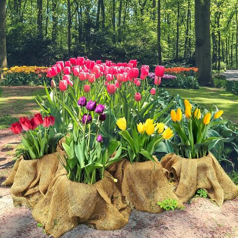 40" x 24 Feet Burlap Fabric Tree Wrap Roll Gardening Natural Burlap Fabric, Burlap Jute Fabric Blanket for Wedding Table Center Pieces Decoration Rustic Party Décor in Kuwait