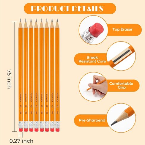 Bulk Valentines Pencils, 360-Pack Sharpened #2 Yellow Pencils with Erasers for Valentine Day, Bulk Pack Graphite Pencils for School Classroom Teacher Supplies, Writing, Drawing and Sketching in Saudi Arabia