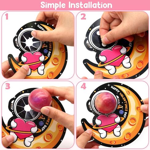 28 Pack Valentines Day Gifts for Kids, Galaxy Slime with Greeting Cards Stress Relief Fidget Set for Kids, Valentine's Day Classroom Exchange Prizes Party Favor, School Party Gifts in Saudi Arabia