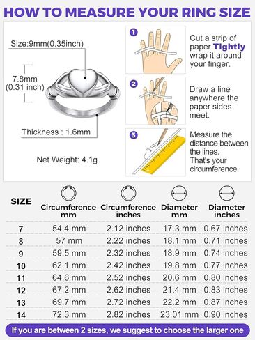 Stainless Steel Heart/Claddagh Cremation Urn Ring for Ashes for Women Waterproof Locket Rings Memorial Jewelry(with Gift Box) in Kuwait