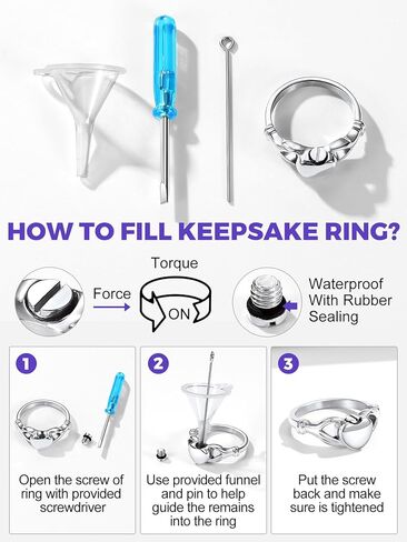 Stainless Steel Heart/Claddagh Cremation Urn Ring for Ashes for Women Waterproof Locket Rings Memorial Jewelry(with Gift Box) in Kuwait