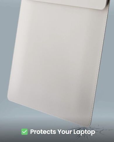4-in-1 Laptop Sleeve/Case with Wireless Charging, PU Leather (15-16inch) in Saudi Arabia