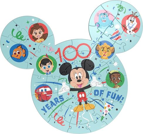 Spin Master Games, Disney Puzzle, 100th Anniversary, 48 Pieces, Celebrate 100 Years of Fun, Kids Puzzles, Easter Basket Stuffers, for Ages 4 & Up in Saudi Arabia