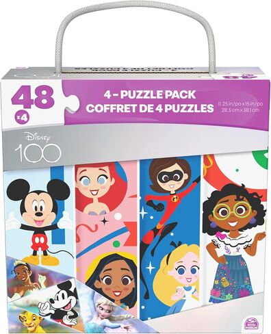 Spin Master Games, Disney Puzzle, 100th Anniversary, 48 Pieces, Celebrate 100 Years of Fun, Kids Puzzles, Easter Basket Stuffers, for Ages 4 & Up in Saudi Arabia