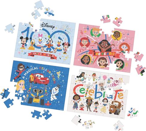 Spin Master Games, Disney Puzzle, 100th Anniversary, 48 Pieces, Celebrate 100 Years of Fun, Kids Puzzles, Easter Basket Stuffers, for Ages 4 & Up in Saudi Arabia