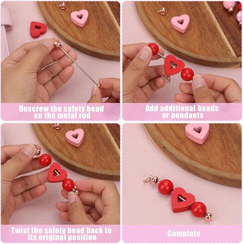 50pcs Blank Beadable Keychain Bars, Metal DIY Bead Keychain Bar Charms Eady Detachable Key Chain Making Accessories for Craft Project Pendant in Saudi Arabia