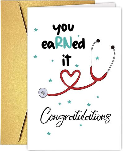 Cute Nurse Graduation Card Gifts for Her, Lovely Nurse Graduation Gift for Friend, Congratulations on Graduation For Nurse, New Nurse Card for Women, RN Card Gift For Daughter Sister in Saudi Arabia