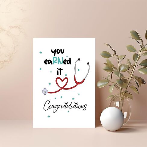 Cute Nurse Graduation Card Gifts for Her, Lovely Nurse Graduation Gift for Friend, Congratulations on Graduation For Nurse, New Nurse Card for Women, RN Card Gift For Daughter Sister in Saudi Arabia